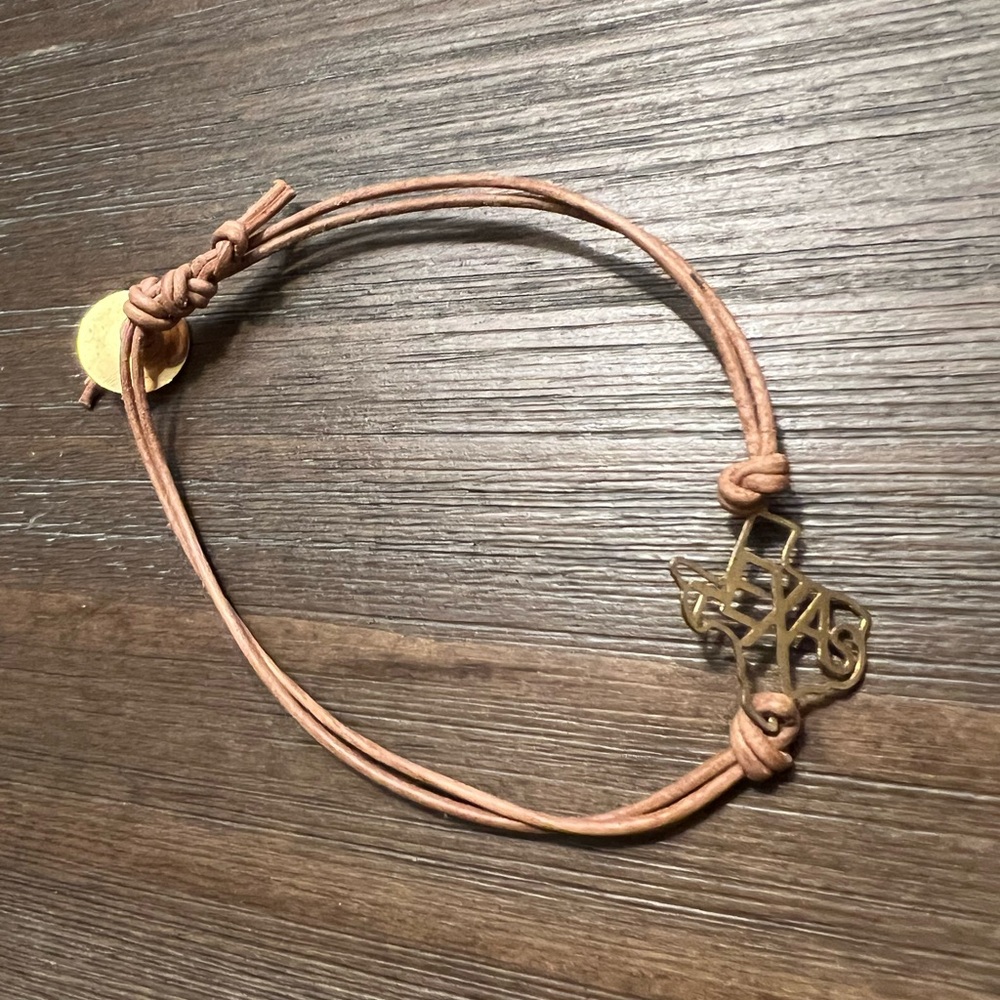 Kris Nations Texas charm adjustable cord bracelet